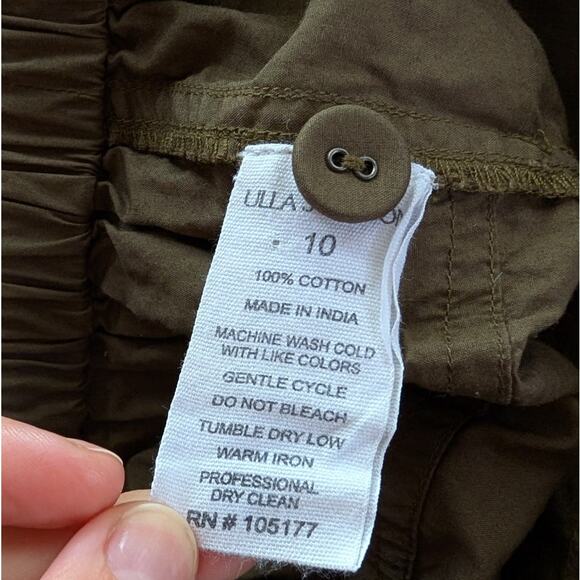 Ulla Johnson Olive Katrien Cotton Wide-Leg Gathered Sleeveless Jumpsuit, size 10 - Picture 13 of 14